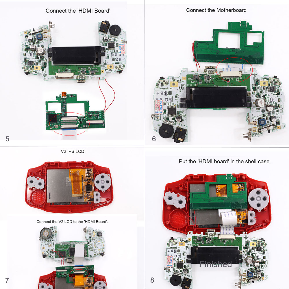 32Pin 40pin HDMI Mod For GBA H - Arcade Button Pcb recension och pris