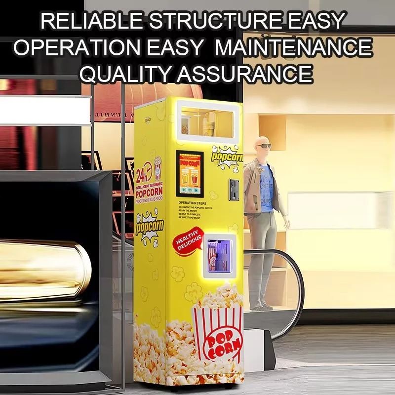 Customized Fully Automatic Hot - Popcorn Vending Machine recension och pris