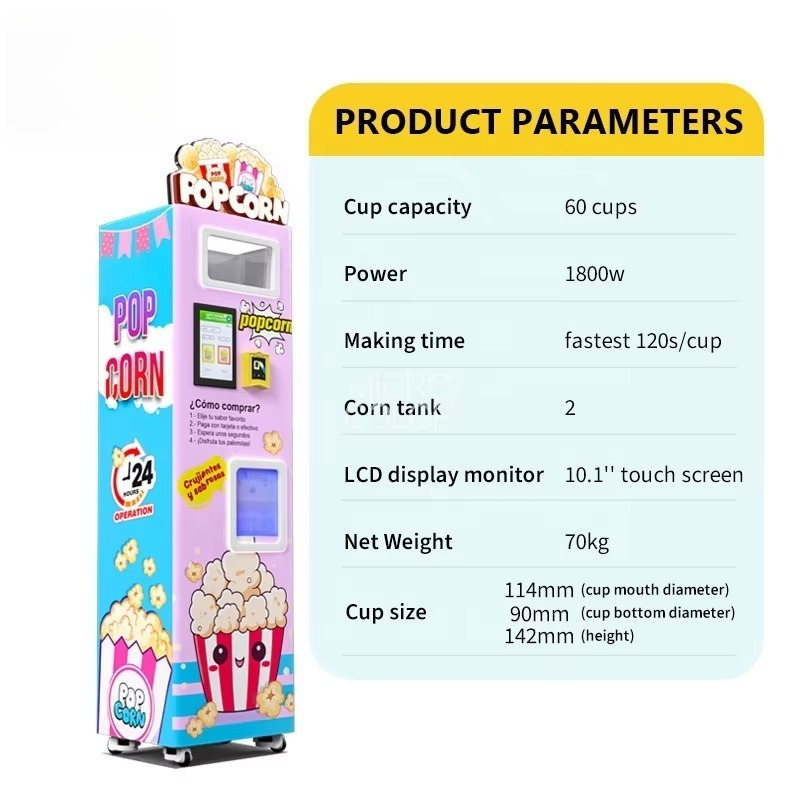 Customized Factory Intelligent - Popcorn Vending Machine recension och pris