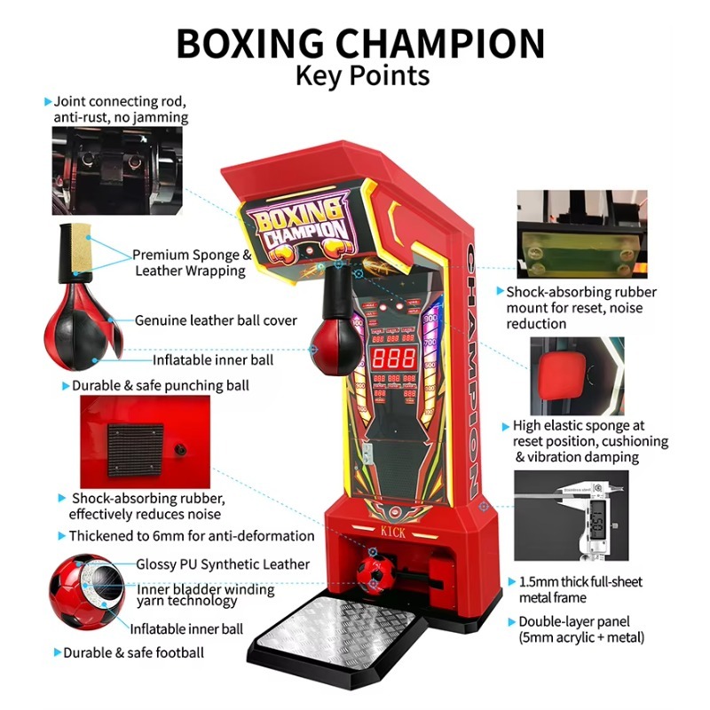 2‑in‑1 Coin Operated Boxing Ar - Boxing Machine Arcade recension och pris